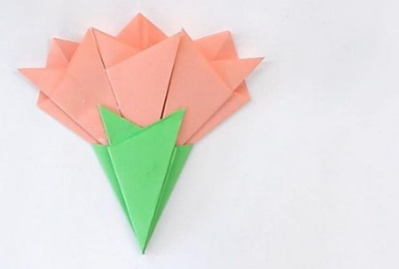 康乃馨折纸花的折法步骤图解